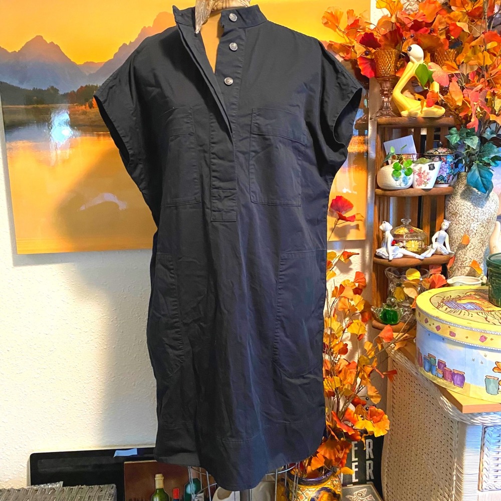 Everlane The Easy Workwear Dress Minimalist Utility Workwear Women Large Black